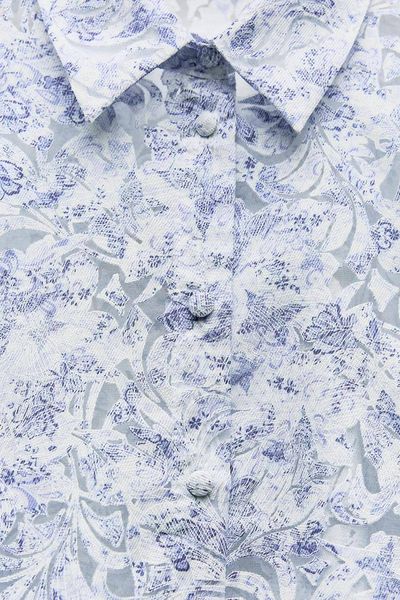 Сорочка жіноча ZARA Printed Devore Shirt Blue \ White 23543365 фото