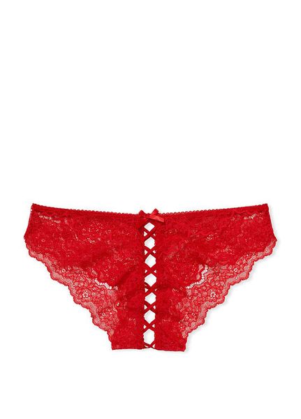 Трусики чікі Victoria's Secret Laceup Ouvert Cheekini Panty 26374033 фото