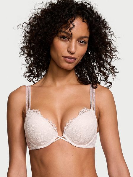 Бюстгальтер Victoria's Secret Bombshell Add-2-Cups Double Shine Strap Lace Push-Up Bra 26816571 фото