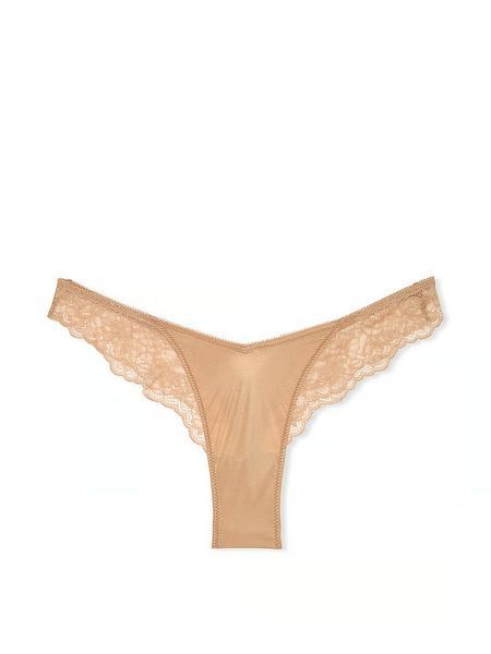 Трусики стрінги Victoria's Secret Very Sexy Rose Lace-Trim High-Leg Thong Panty &mdash; основне фото товару, вигляд спереду