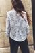 Сорочка жіноча ZARA Printed Devore Shirt Blue \ White, Білий, S