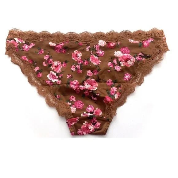 Трусики Victoria's Secret Dream Angels Lace Cheeky Caramel Peony 26537416 фото