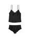 Піжама сатинова Victoria's Secret Very Sexy Satin Rose Lace-Trim Cami & Flutter Short Set &mdash; фото , вигляд з різних ракурсів