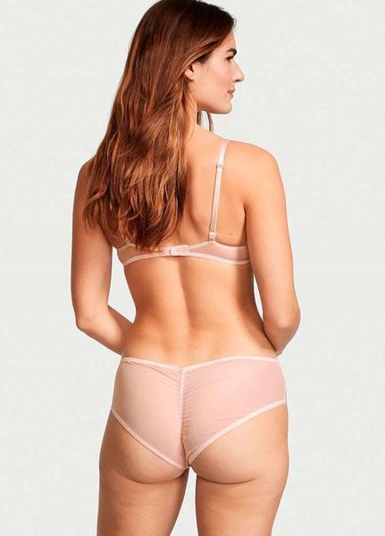 Трусики чики Victoria's Secret Pink Lace Cheeky Panty 26567410 фото