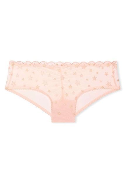Трусики чики Victoria's Secret Pink Lace Cheeky Panty 26567410 фото
