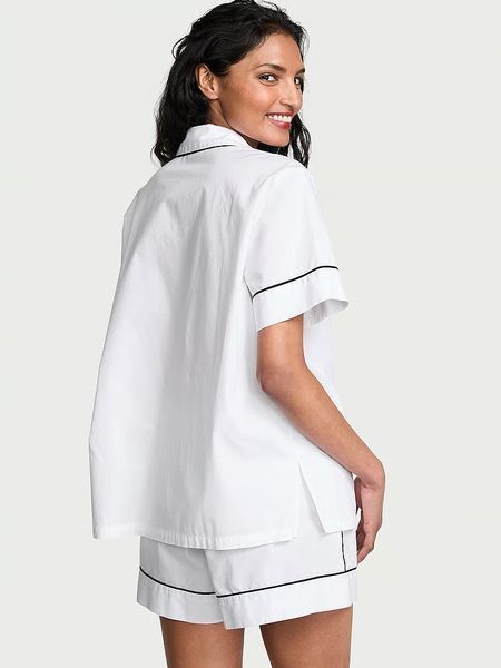 Піжама Victoria's Secret Heritage Cotton Short Pajama Set White &mdash; основне фото товару, вигляд спереду