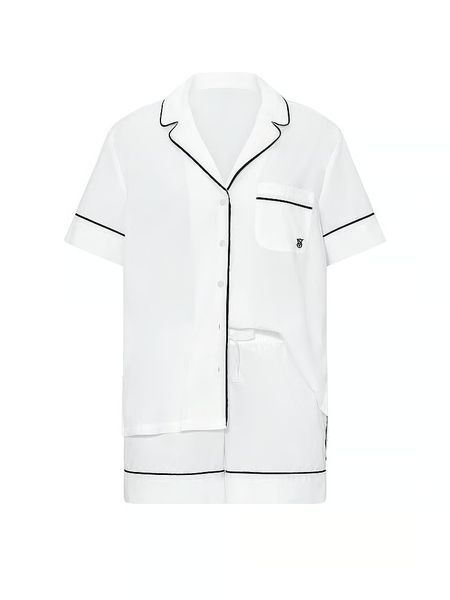 Піжама Victoria's Secret Heritage Cotton Short Pajama Set White &mdash; основне фото товару, вигляд спереду