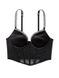 Комплект білизни Victoria's Secret Bombshell Add-2-Cups Shine Strap Push-Up Corset Top Thong Set, Чорний, 32, B, XS