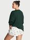 Пижама Хлопковая Victoria's Secret Flannel Long-Sleeve Short Tee-Jama Set Green 27178991D фото 3