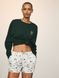 Пижама Хлопковая Victoria's Secret Flannel Long-Sleeve Short Tee-Jama Set Green 27178991D фото 2