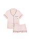 Піжама Victoria's Secret Satin Short Pajama Set Pink Stripe, Рожева смужка, S