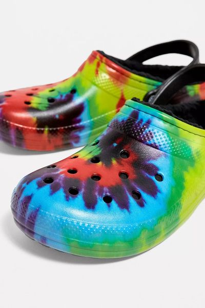 Крокси утеплені Crocs Men's and Women's Classic Tie Dye Lined Clog  423633 фото