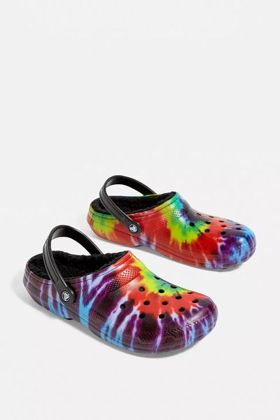 Крокси утеплені Crocs Men's and Women's Classic Tie Dye Lined Clog  423633 фото