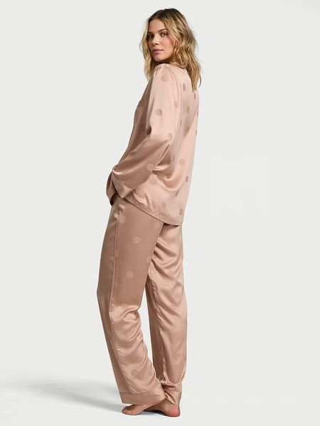 Піжама Сатинова Victoria's Secret Glazed Satin Long Pajama Set — фото товару | VikkyStyle Піжама Сатинова Victoria's Secret Glazed Satin Long Pajama Set — основне фото товару, вигляд спереду