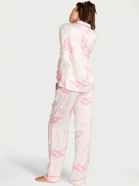 Піжама Сатинова Victoria's Secret Signature Satin Long Pajama Set &mdash; основне фото товару, вигляд спереду