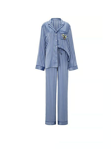Піжама Victoria's Secret Signature Satin Long Pajama Set — фото товару | VikkyStyle Піжама Victoria's Secret Signature Satin Long Pajama Set — основне фото товару, вигляд спереду