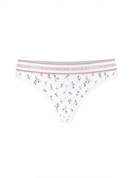 Трусики стринги Victoria's Secret Cotton Logo Cotton Thong Panty 27109689 фото