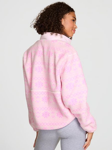 Жіноча флісова толстовка Victoria's Secret PINK Plush Teddy Front-Snap Pullover &mdash; основне фото товару, вигляд спереду