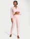 Бавовняна піжама Victoria's Secret Pretty Blossom Pink Stripe Thermal Long Pyjamas Set &mdash; фото , вигляд з різних ракурсів