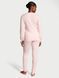 Бавовняна піжама Victoria's Secret Pretty Blossom Pink Stripe Thermal Long Pyjamas Set &mdash; фото , вигляд з різних ракурсів