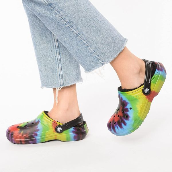 Крокси утеплені Crocs Men's and Women's Classic Tie Dye Lined Clog  423633 фото