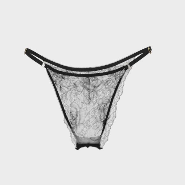 Трусики бразиліани Victoria's Secret Very Sexy Rose Lace Adjustable Brazilian Panty &mdash; основне фото товару, вигляд спереду