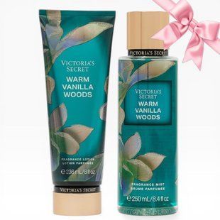 Набор Victoria's Secret Warm Vanilla Woods Fragrance Mist + Lotion  301/456 фото