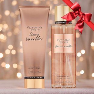 Подарунковий набір Victoria's Secret Bare Vanilla Fragrance Mist + Lotion &mdash; основне фото товару, вигляд спереду
