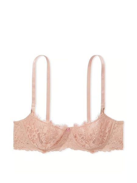 Комплект білизни Victoria's Secret Dream Angels Wicked Unlined Lace Balconette Bra & Lace Brazilian Panty Macaron 13245 фото