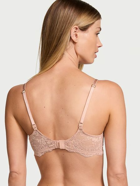 Комплект білизни Victoria's Secret Dream Angels Wicked Unlined Lace Balconette Bra & Lace Brazilian Panty Macaron 13245 фото