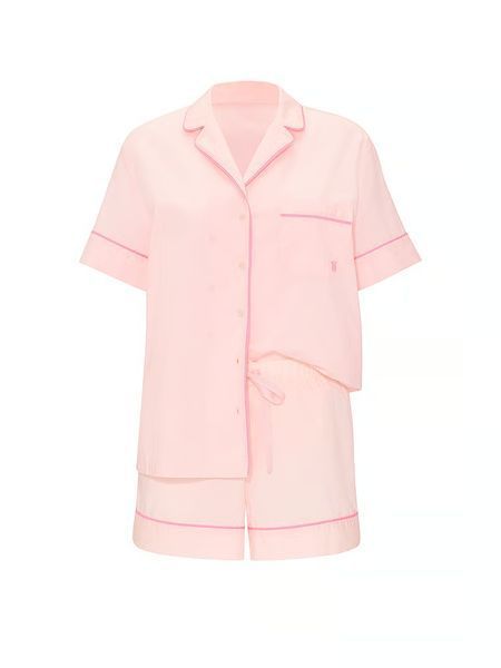 Піжама Victoria's Secret Heritage Cotton Short Pajama Set Pink &mdash; основне фото товару, вигляд спереду