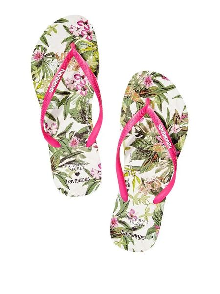 Жіночі шльопанці Victoria's Secret x Havaianas Slim Flip-Flop Green Pink 26553596 фото