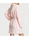 Халат Victoria's Secret Short Cozy Robe Pink Stripes, Рожева смужка, XS/S