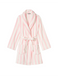 Халат Victoria's Secret Short Cozy Robe Pink Stripes, Рожева смужка, XS/S