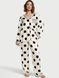 Піжама Victoria's Secret Signature Satin Long Pajama Set Tan & Black Dots &mdash; фото , вигляд з різних ракурсів
