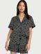 Піжама Victoria's Secret Signature Satin Short Pajama Set Black &mdash; фото , вигляд з різних ракурсів