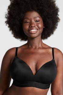 Бюстгальтер Victoria's Secret & Pink Wear Everywhere Wireless Push-Up Black &mdash; основне фото товару, вигляд спереду