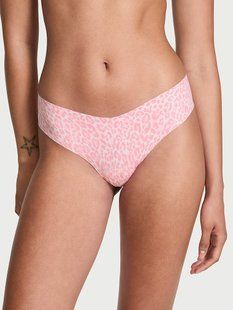 Безшовні трусики Victoria's Secret No-Show Thong Panty Pink Leo &mdash; основне фото товару, вигляд спереду