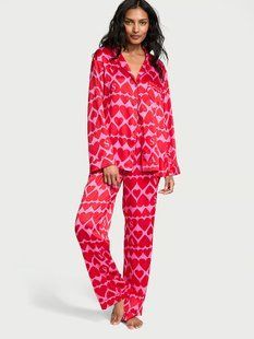 Піжама Victoria's Secret Satin Glazed Satin Long Pajama Set New &mdash; основне фото товару, вигляд спереду