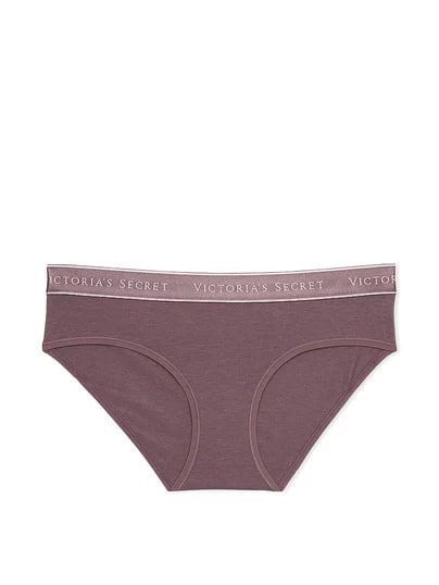 Хлопковые трусики Victoria's Secret Logo Cotton Hiphugger Panty 26825561 фото