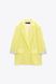 Костюм із льону ZARA Yellow, Жовтий, XS