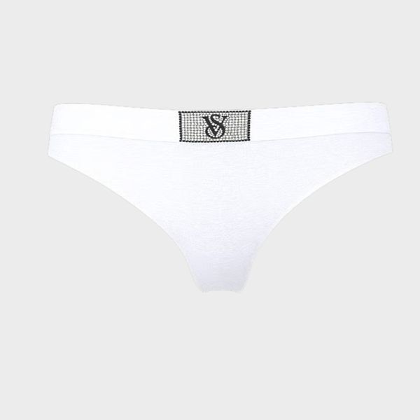 Трусики стрінги Victoria's Secret Cotton Logo Cotton Shine Patch Thong Panty &mdash; основне фото товару, вигляд спереду