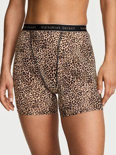 Трусики Victoria's Secret Cotton Logo Cotton High-Waist Boxer Brief Leopard 27250214 фото