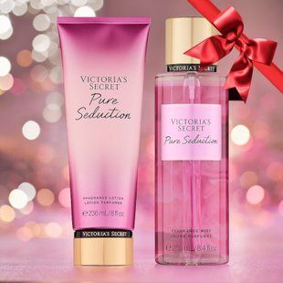 Подарунковий набір Victoria's Secret Pure Seduction Fragrance Mist + Lotion &mdash; основне фото товару, вигляд спереду
