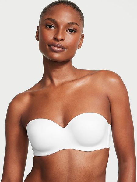 Бюстгальтер Victoria's Secret Bodu By Victoria Lightly Lined Smooth Strapless Bra White 26752658 фото