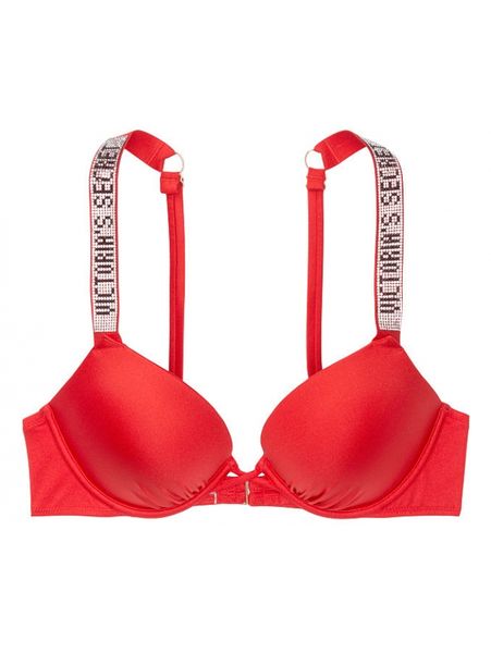 Купальник Victoria's Secret Bombshell Adds 2 cup push-up & Brazilian Bottom Red 26427083-26433008 фото