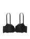 Комплект білизни Victoria's Secret Dream Angels Lace Lightly Lined Classic Coverage Demi Bra & Lace Adjustable String Bikini Panty Black , Чорний, 36, B, M