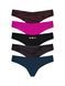 Набор трусиков Victoria's Secret Black/Tiger/Pink/Blue Thong Knickers 5 Pack 27178823D фото 1