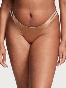 Трусики со стразами Victoria's Secret VERY SEXY Double Shine Strap Smooth Brazilian Panty 26709713 фото