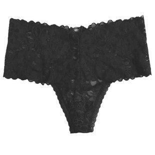 Трусики стринги Victoria's Secret Lace-up Thong Panty Black 24614173 фото